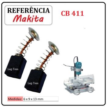 JOGO DE ESCOVA DE CARVÃO - TUPIA DE BANCADA MAKITA -  195010-1 - CB 411 - 4403