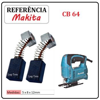 JOGO DE ESCOVA DE CARVÃO - SERRA TICO-TICO MAKITA - 194969-9 - CB 64 - 4327