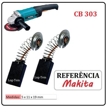 JOGO DE ESCOVA DE CARVÃO - ESMERILHADEIRA MAKITA -  194996-6 - CB 303 - 9015 B