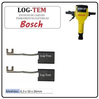 JOGO DE ESCOVA DE CARVÃO - MARTELO BOSCH - 1617000425 - 11304 - GSH 27 - IMPORTADO