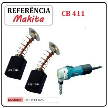 JOGO DE ESCOVA DE CARVÃO - TESOURA PUNCAO MAKITA SSP -  195010-1 - CB 411 - JN 1601