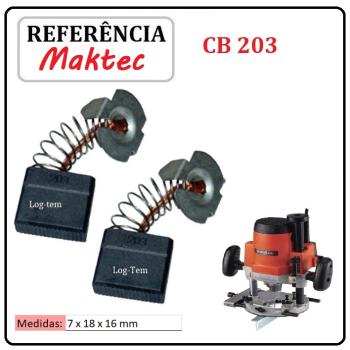 JOGO DE ESCOVA DE CARVÃO - FRESA MAKTEC - 194991-6 - CB 203 - MT 360