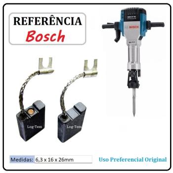 JOGO DE ESCOVA DE CARVÃO - MARTELO BOSCH - 1617000425 - 11C0A - GSH 27 VC