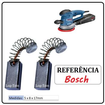 JOGO DE ESCOVA DE CARVÃO - ESMERILADORA EXCENTRICA BOSCH - 1607014117 - 1C72 - GEX 34-150