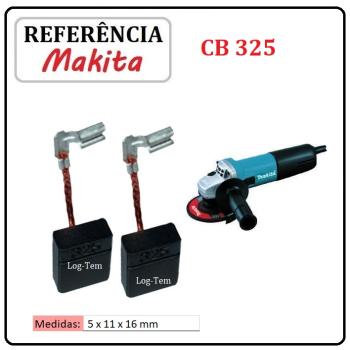 JOGO DE ESCOVA DE CARVÃO - ESMERILHADEIRA MAKITA - 195001-2 - CB 325 - 9557 HPK