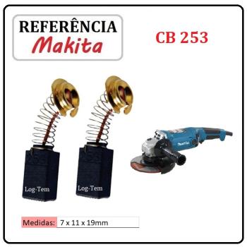 JOGO DE ESCOVA DE CARVÃO - ESMERILHADEIRA MAKITA - 194994-0 - CB 253 - GA 6020 C
