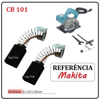 JOGO DE ESCOVA DE CARVÃO - SERRA MARMORE MAKITA - 643-100 - CB 101 - 4200 NB