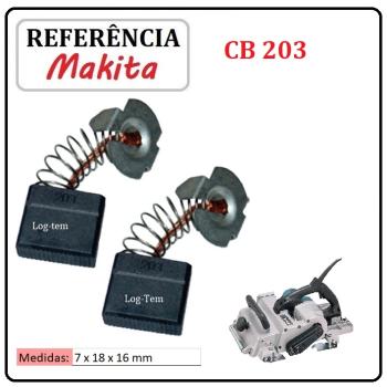 JOGO DE ESCOVA DE CARVÃO - PLAINA MAKITA - 194991-6 - CB 203 - KP 312