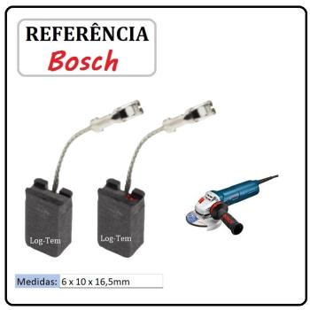 JOGO DE ESCOVA DE CARVÃO - COMBI REBARBADORA BOSCH - 1607000V53 - 1G9T - GWS 10-45
