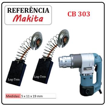 JOGO DE ESCOVA DE CARVÃO - CHAVE CISALHA MAKITA -  194996-6 - CB 303 - 6924 N