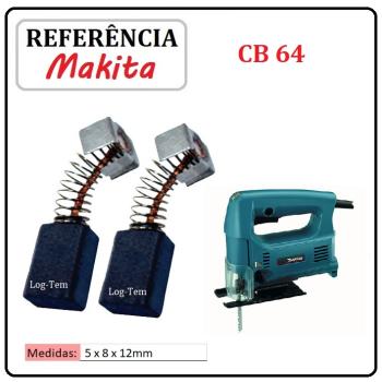JOGO DE ESCOVA DE CARVÃO - SERRA TICO-TICO MAKITA - 194969-9 - CB 64 - 4324