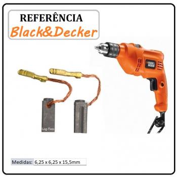 JOGO DE ESCOVA DE CARVÃO - FURADEIRA BLACK & DECKER - 187499-01 - TM 500