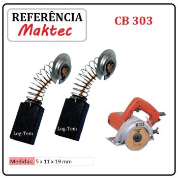 JOGO DE ESCOVA DE CARVÃO - SERRA MARMORE MAKTEC - 194996-6 - CB 303 - MT 410