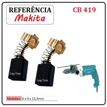 JOGO DE ESCOVA DE CARVÃO - FURADEIRA MAKITA - 195015-1 - CB 419 - HP 2071