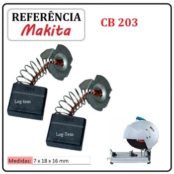 JOGO DE ESCOVA DE CARVÃO - SERRA RAPIDA MAKITA - 194991-6 - CB 203 - 2414 NB
