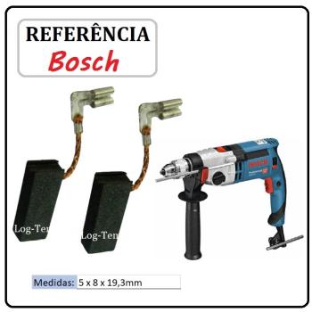JOGO DE ESCOVA DE CARVÃO - BERBEQUIN DE PERCUSSAO BOSCH - 1617000525 - 1A9C - GSB 21-2 RTC
