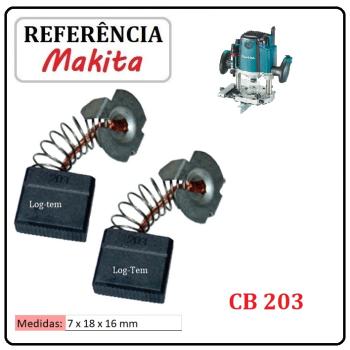 JOGO DE ESCOVA DE CARVÃO - TUPIA MAKITA  - 194991-6 - CB 203 - RP 2301 FC