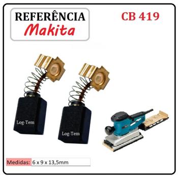JOGO DE ESCOVA DE CARVÃO - LIXADEIRA ORBITAL MAKITA - 195015-1 - CB 419 - BO 4900 V