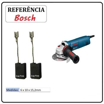 JOGO DE ESCOVA  DE CARVÃO -  ESMERILHADEIRA BOSCH - 1607014176 - 1806 - GWS 14-150 CE