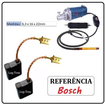 JOGO DE ESCOVA DE CARVÃO - VIBRADOR DE CONCRETO BOSCH - F000611090 - 1B83 - GVC 22 EX