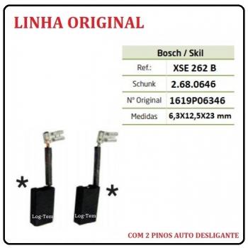 XSE 262 A/B - ESCOVA DE CARVÃO BOSCH - GKS 190 - C/ 1 PINO