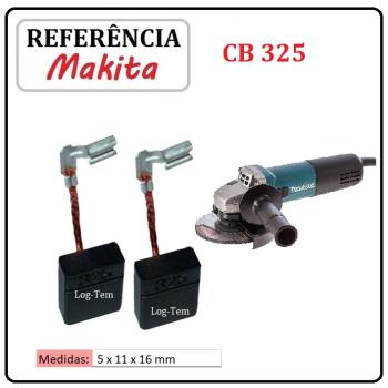JOGO DE ESCOVA DE CARVÃO - ESMERILHADEIRA MAKITA - 195001-2 - CB 325 - 9558 NB