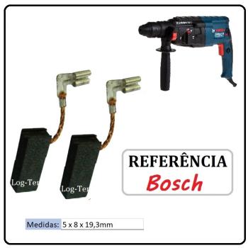 JOGO DE ESCOVA DE CARVÃO - MARTELO BOSCH - 1617000525 - 11B73 - GBH 2-24 DFR