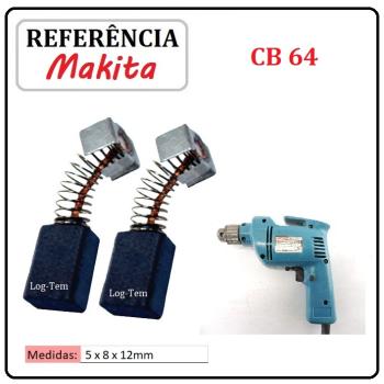 JOGO DE ESCOVA DE CARVÃO - FURADEIRA MAKITA - 194969-9 - CB 64 - DP 3730