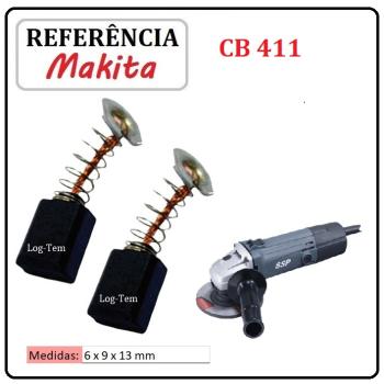 JOGO DE ESCOVA DE CARVÃO - ESMERILHADEIRA MAKITA SSP -  195010-1 - CB 411 - MGA 501