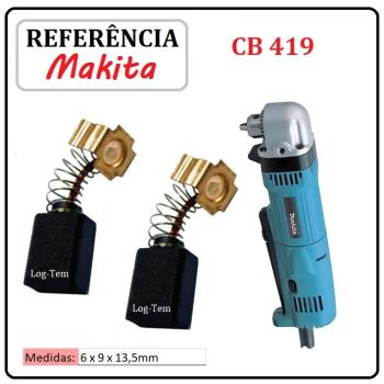 JOGO DE ESCOVA DE CARVÃO - FURADEIRA DE FENDA MAKITA - 195015-1 - CB 419 - DA 3010 F