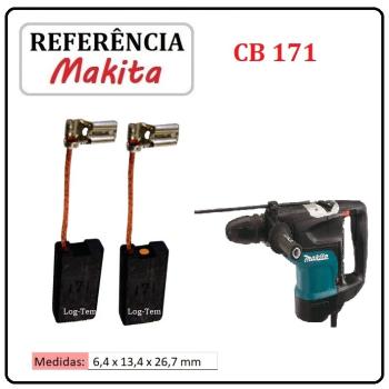 JOGO DE ESCOVA DE CARVÃO - MARTELO MAKITA - 194990-8 - CB 171 - HR 4501 C