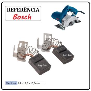 J-1-24 / JOGO DE ESCOVA DE CARVÃO - SERRA MARMORE BOSCH - F000611036 - 1548 - GDC 14-40 - ORIGINAL