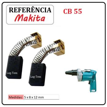 JOGO DE ESCOVA DE CARVÃO - PARAFUSADEIRA MAKITA - 194964-9 - CB 55 - 6801 B