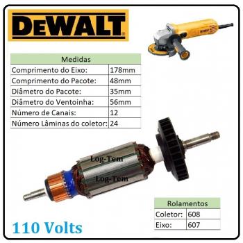 INDUZIDO / ROTOR / MOTOR 110 V - DW 818 - POS.101
