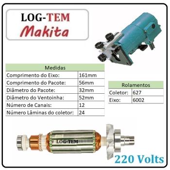 K-1-4-2 / 611378-2A - INDUZIDO / ROTOR / MOTOR - TUPIA MAKITA 220 V - 3700 B - POS.17 - ORIGINAL
