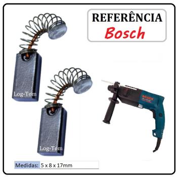 JOGO DE ESCOVA DE CARVÃO - MARTELETE BOSCH - 1607014117 - 11218.6 - GBH 2-24 DSE Z