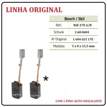 XSE 278 A/B - ESCOVA DE CARVÃO BOSCH - GWS 850 - C/1 PINO