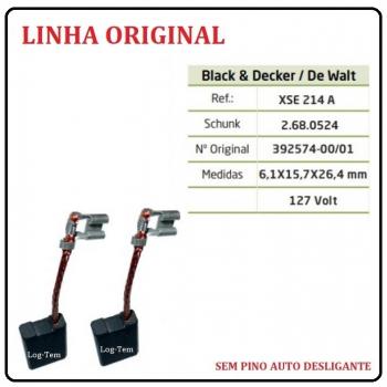XSE 214 A - ESCOVA DE CARVÃO DEWALT - D28474 - S/ PINO