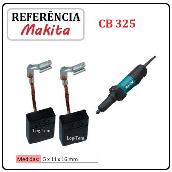 JOGO DE ESCOVA DE CARVÃO - RETIFICA MAKITA - 195001-2 - CB 325 - GDO 0600