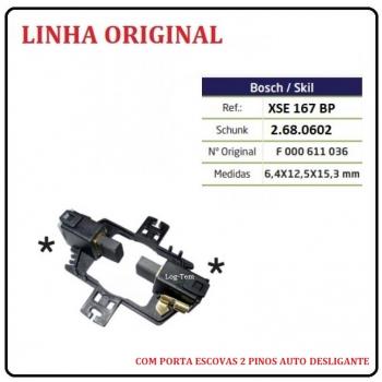XSE 167 BP - ESCOVA DE CARVÃO BOSCH - 1548 - C/ PORTA ESCOVA - C/ 2 PINOS