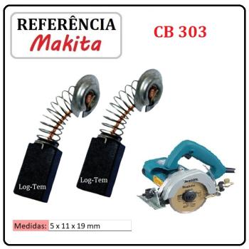 JOGO DE ESCOVA DE CARVÃO - SERRA MARMORE MAKITA -  194996-6 - CB 303 - 4102 NH