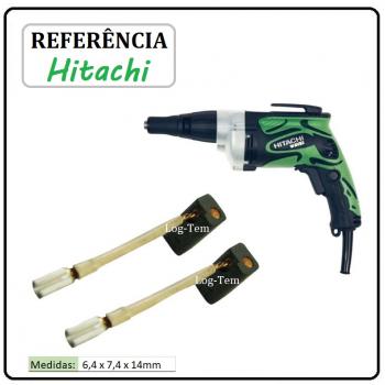 JOGO DE ESCOVA DE CARVÃO - PARAFUSADEIRA HITACHI - 999-091 - W 6 VB3