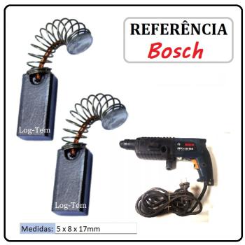 JOGO DE ESCOVA DE CARVÃO - MARTELETE BOSCH - 1607014117 - 11215.6 - GBH 2-20 REA