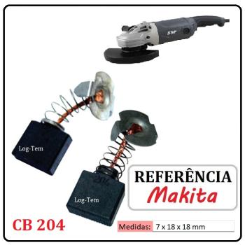 JOGO DE ESCOVA DE CARVÃO - ESMERILHADEIRA MAKITA SSP - 194992-4 - CB 204 - MGA 901