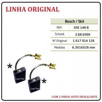 XSE 148 B - ESCOVA DE CARVÃO MARTELO BOSCH - 1617014126 - C/ 2 PINOS AUTO DESLIGANTE