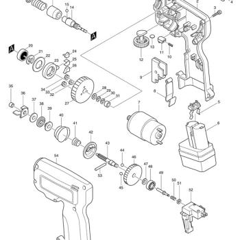 N-1-428 / 414515-5 - BOTÃO DE MUDANÇA - PARAFUSADEIRA A BATERIA MAKITA - 6795 D - POS.11 - ORIGINAL