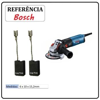 JOGO DE ESCOVA  DE CARVÃO -  ESMERILHADEIRA BOSCH - 1607014176 - 1385 - GWS 14-125 CE