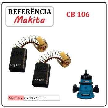 JOGO DE ESCOVA DE CARVÃO - TUPIA  MAKITA -  194976-2 - CB 106 - 3606