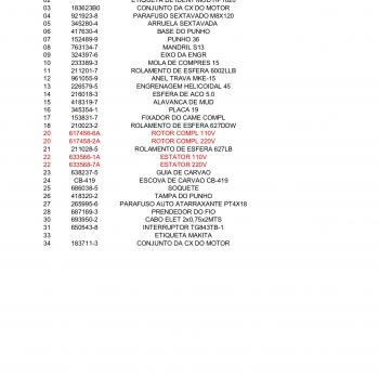 CEK-2 / 183623B0 - CARCAÇA DO MOTOR - HP 1620 - POS.3 - ORIGINAL