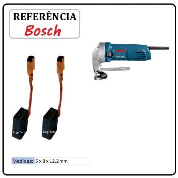 JOGO DE ESCOVA  DE CARVÃO - TESOURA DE CHAPAS BOSCH - 160701417J - 1500 - GSC 1,6